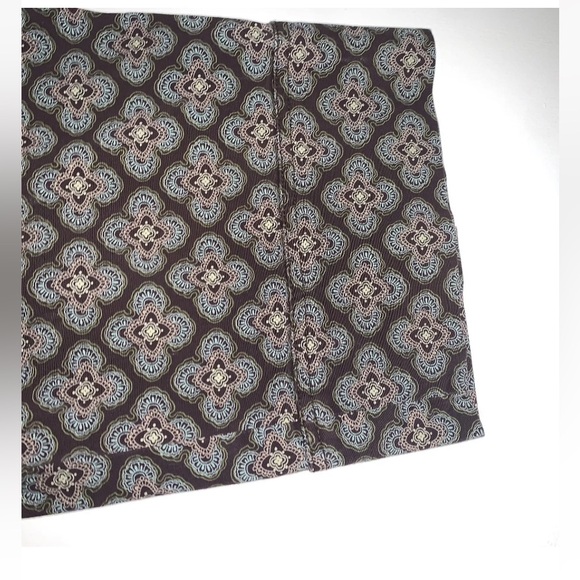 Ann Taylor Loft Women's Petite Brown Floral Cotton Mid Rise Capri Pants Size 14P - Picture 2 of 7